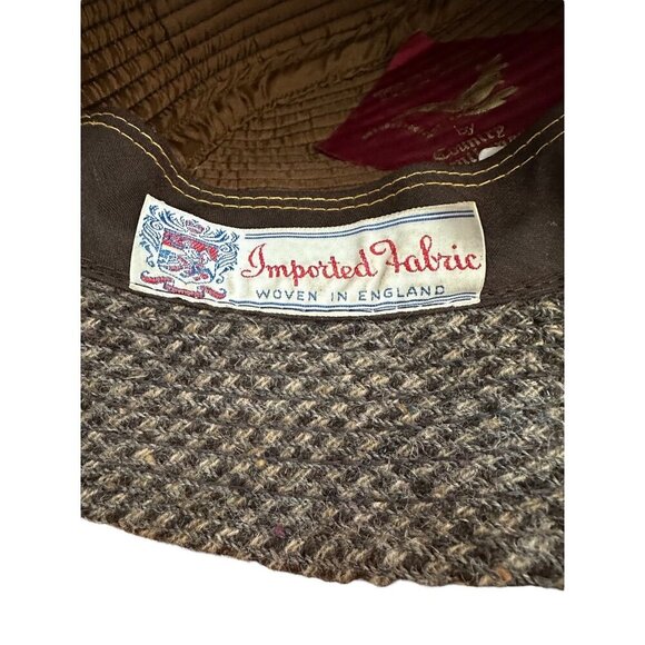 Country Gentleman Trav'ler Hat Vintage Harris Tweed Wool Fedora Traveler - Picture 3 of 4